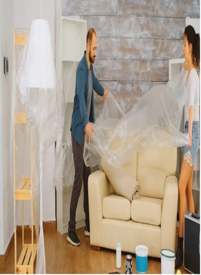 VG TARP غطاء بلاستيكي متين من VG TARP (12 قدم عرض × 16 قدم طول) - غطاء بولي شديد التحمل للأثاث والأرضيات والمكيفات والثلاجات والسيارات والدراجات - غطاء متعدد الأغراض للطلاء والاستخدام الخارجي والحماية من الشمس والمطر - Image 3
